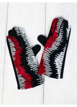 Color Pattern Stitch Touch Screen Gloves
