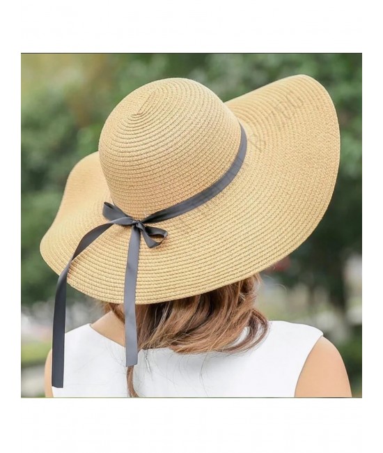 Wide Brim Summer Hat W/ Ribbon