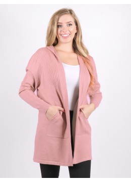 Premium Stretchy Hooded Cardigan W/ Hood and Pockets