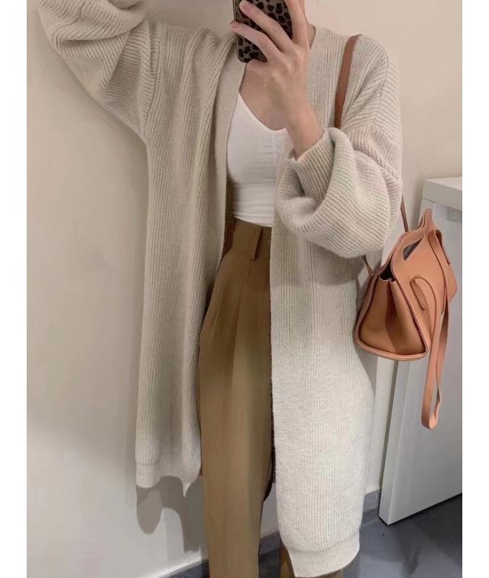 Solid Color Knitted Cardigan Solid Color Knitted Cardigan