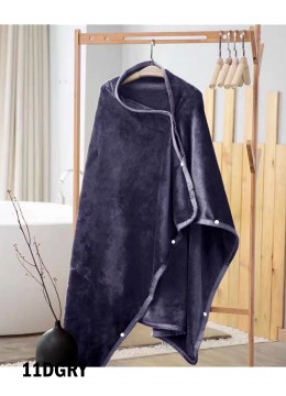 Multi-Function Flannel House Blanket/ Cape W/ Buttons