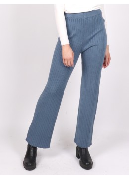 Cashmere Blend Solid Color Knitted Yarn Stretchy Pants 
