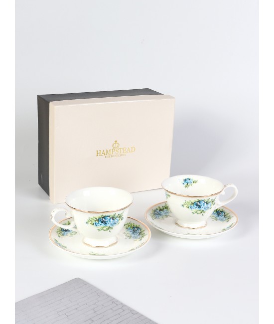 Moonlight Roses 2 Cups & 2 Saucers With Gift Box
