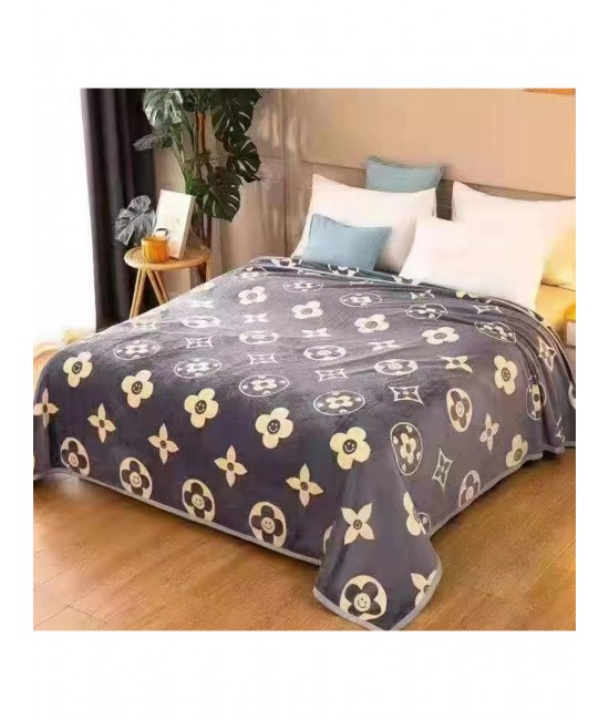 Embroidered Microfiber Soft Printed Flannel Blanket