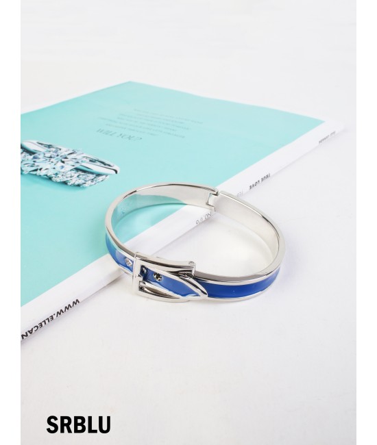 Belt Bangle /Silver Royal Blue