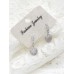 Rhinestone Heart Earring  (925 silver)