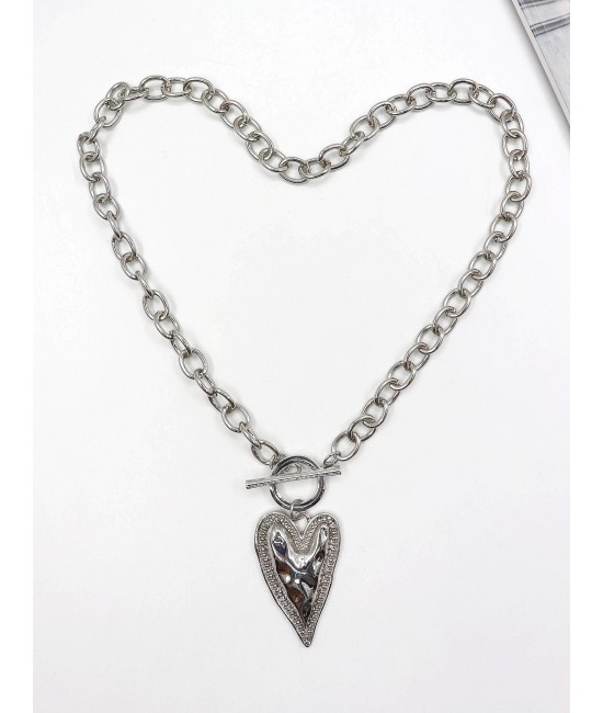 Heart Iron Chain Necklace