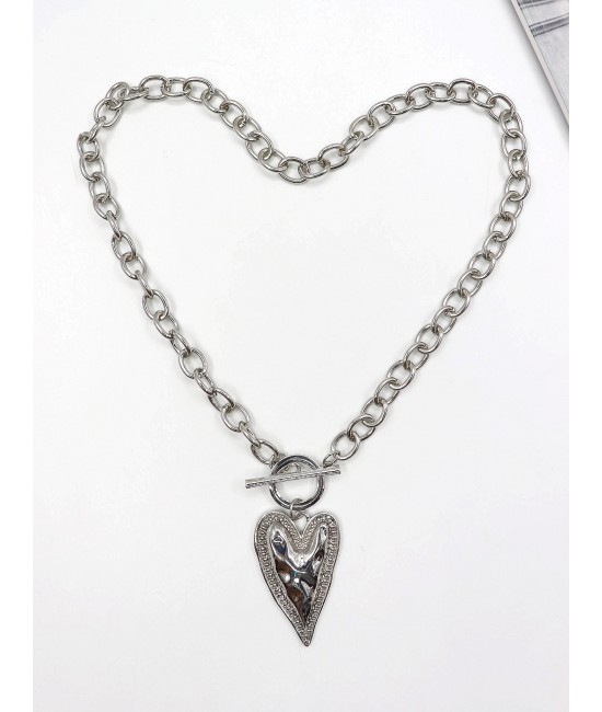 Heart Iron Chain Necklace Heart Iron Chain Necklace