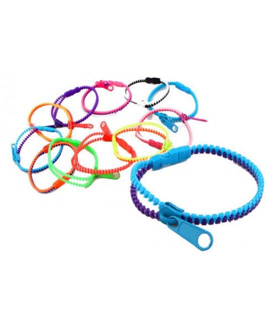 Toy Zip Bracelets (12pc assorted)
