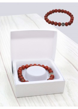 Red Jasper Bead Bracelets with Gift Box