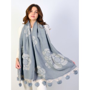 Soft-Touch Flower Patterned Scarf